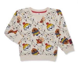 Nwt PAW Patrol Toddler Boy's Christmas Sweatshirt, Size 12 M